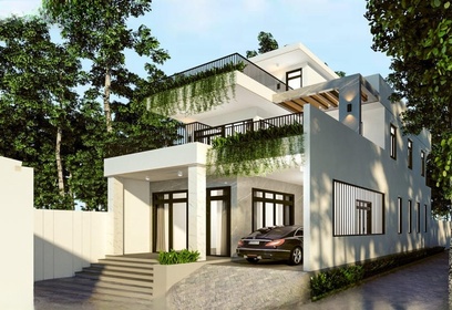 Biệt thự 1 tầng Với không gian tối giản