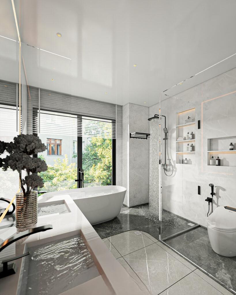 Sự khác biệt nhà ở quê WC TẦNG3